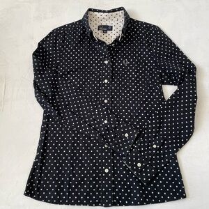 Fred Perry Polkadot Black and White Shirt Size 6